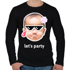 PRINTFASHION lets party - Férfi hosszú ujjú póló - Fekete férfi póló