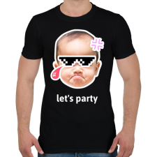 PRINTFASHION lets party - Férfi póló - Fekete férfi póló