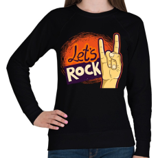 PRINTFASHION lets rock - Női pulóver - Fekete