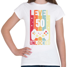 PRINTFASHION Level 50 Unlocked-01 - Női póló - Fehér női póló