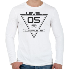 PRINTFASHION level-complete-05-grey - Férfi hosszú ujjú póló - Fehér