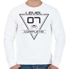 PRINTFASHION level-complete-07-grey - Férfi pulóver - Fehér férfi pulóver, kardigán