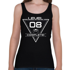 PRINTFASHION level-complete-08-white - Női atléta - Fekete női trikó