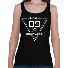 PRINTFASHION level-complete-09-white - Női atléta - Fekete női trikó