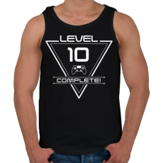 PRINTFASHION level-complete-10-white - Férfi atléta - Fekete