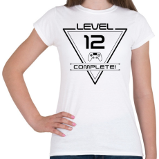 PRINTFASHION level-complete-12-black - Női póló - Fehér