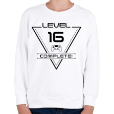 PRINTFASHION level-complete-16-black - Gyerek pulóver - Fehér