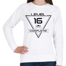 PRINTFASHION level-complete-16-black - Női pulóver - Fehér női pulóver, kardigán