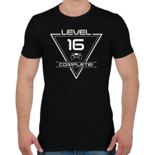 PRINTFASHION level-complete-16-white - Férfi póló - Fekete férfi póló