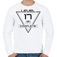 PRINTFASHION level-complete-17-black - Férfi pulóver - Fehér