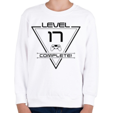 PRINTFASHION level-complete-17-black - Gyerek pulóver - Fehér