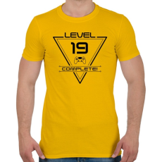 PRINTFASHION level-complete-19-black - Férfi póló - Sárga