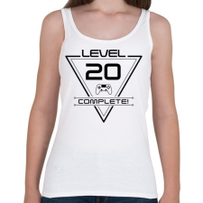 PRINTFASHION level-complete-20-black - Női atléta - Fehér női trikó