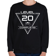 PRINTFASHION level-complete-20-white - Gyerek pulóver - Fekete gyerek pulóver, kardigán