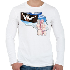 PRINTFASHION Levi Ackerman - Férfi hosszú ujjú póló - Fehér férfi póló