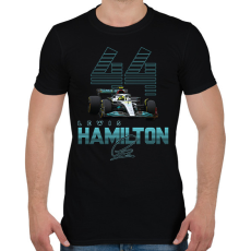 PRINTFASHION Lewis Hamilton - Férfi póló - Fekete