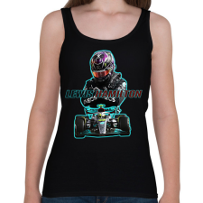 PRINTFASHION Lewis Hamilton - Női atléta - Fekete női trikó