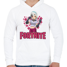 PRINTFASHION Lexa Fortnite - Férfi kapucnis pulóver - Fehér