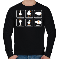 PRINTFASHION Liba nézőpontokból - Férfi pulóver - Fekete