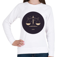 PRINTFASHION Libra - Mérleg - Női pulóver - Fehér