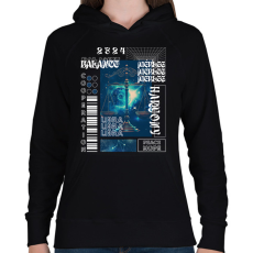 PRINTFASHION Libra - Streetwear style - Női kapucnis pulóver - Fekete