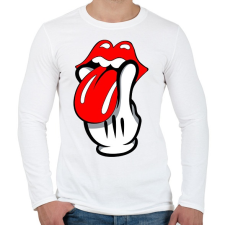 PRINTFASHION Lick it! - Férfi hosszú ujjú póló - Fehér férfi póló