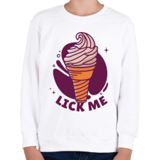 PRINTFASHION Lick me - Gyerek pulóver - Fehér gyerek pulóver, kardigán
