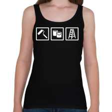 PRINTFASHION Life is Festés - Női atléta - Fekete női trikó