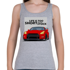 PRINTFASHION Life is too short - Női atléta - Sport szürke női trikó