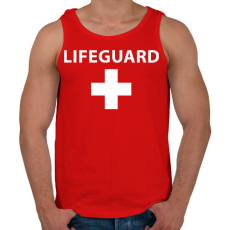PRINTFASHION Lifeguard - Férfi atléta - Piros