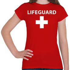 PRINTFASHION Lifeguard - Női póló - Piros