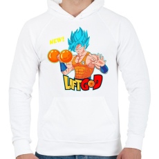 PRINTFASHION Lift God - Férfi kapucnis pulóver - Fehér