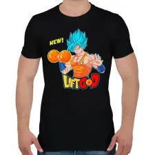 PRINTFASHION Lift God - Férfi póló - Fekete férfi póló