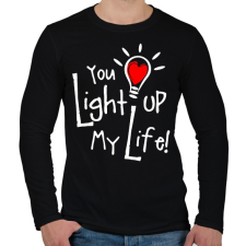 PRINTFASHION Light up - Férfi hosszú ujjú póló - Fekete férfi póló