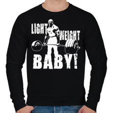 PRINTFASHION Light weight baby! - Férfi pulóver - Fekete