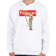PRINTFASHION Light Yagami - Gyerek kapucnis pulóver - Fehér gyerek pulóver, kardigán