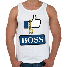 PRINTFASHION like a BOSS - Férfi atléta - Fehér atléta, trikó
