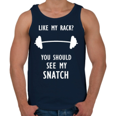 PRINTFASHION Like my rack? - Férfi atléta - Sötétkék