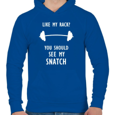 PRINTFASHION Like my rack? - Férfi kapucnis pulóver - Királykék