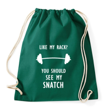 PRINTFASHION Like my rack? - Sportzsák, Tornazsák - Sötétzöld tornazsák