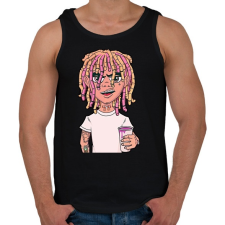PRINTFASHION Lil Pump - Férfi atléta - Fekete atléta, trikó