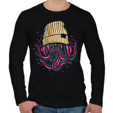 PRINTFASHION Lil Pump Octopus - Férfi hosszú ujjú póló - Fekete férfi póló