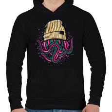 PRINTFASHION Lil Pump Octopus - Férfi kapucnis pulóver - Fekete