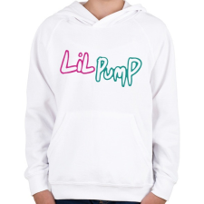 PRINTFASHION Lil Pump színes - Gyerek kapucnis pulóver - Fehér gyerek pulóver, kardigán