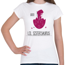 PRINTFASHION Lil Sistersaurus - Női póló - Fehér női póló