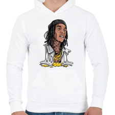 PRINTFASHION Lil Uzi - Férfi kapucnis pulóver - Fehér férfi pulóver, kardigán