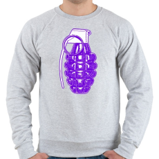 PRINTFASHION Lila gránát - Férfi pulóver - Sport szürke