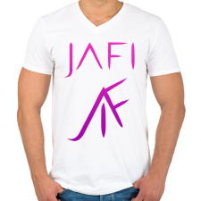 PRINTFASHION lila jafi - Férfi V-nyakú póló - Fehér férfi póló