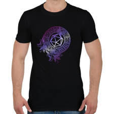 PRINTFASHION Lila Mágikus Kör - Férfi póló - Fekete férfi póló