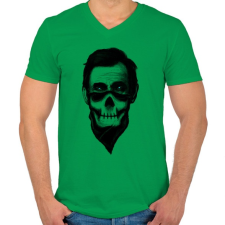 PRINTFASHION Lincoln - Férfi V-nyakú póló - Zöld férfi póló